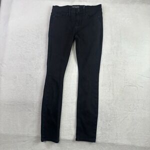 Y2K Rude Super Skinny Black Denim Jeans Grunge Rock Men's Waist 28" x 29" L